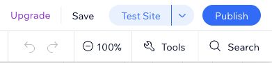 Publish button in the Wix Editor toolbar